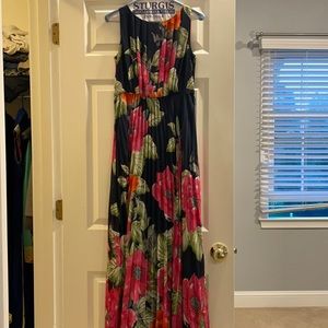Eliza J pleated maxi dress